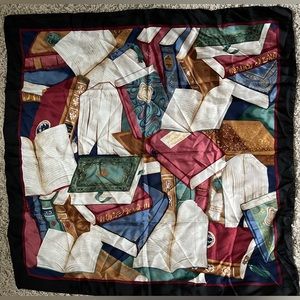 Unknown Designer - Red/Blue/Green Silk Scarf